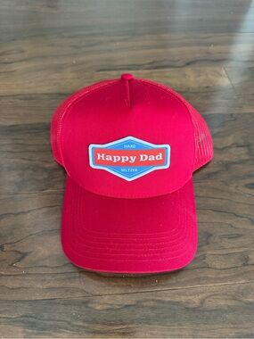 Happy Dad Red Trucker Hat